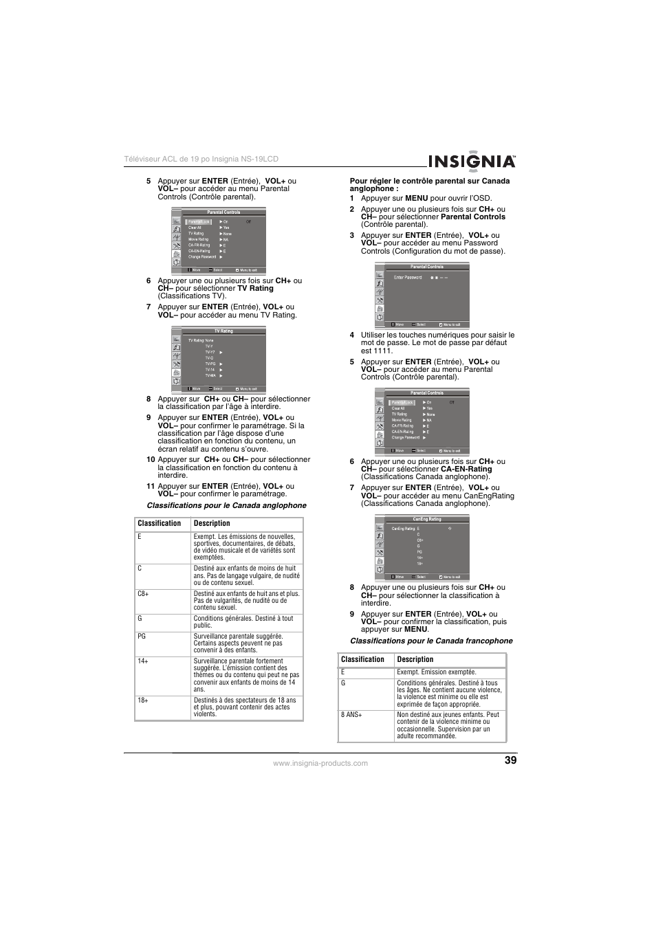 Insignia NS-19LCD User Manual | Page 39 / 72