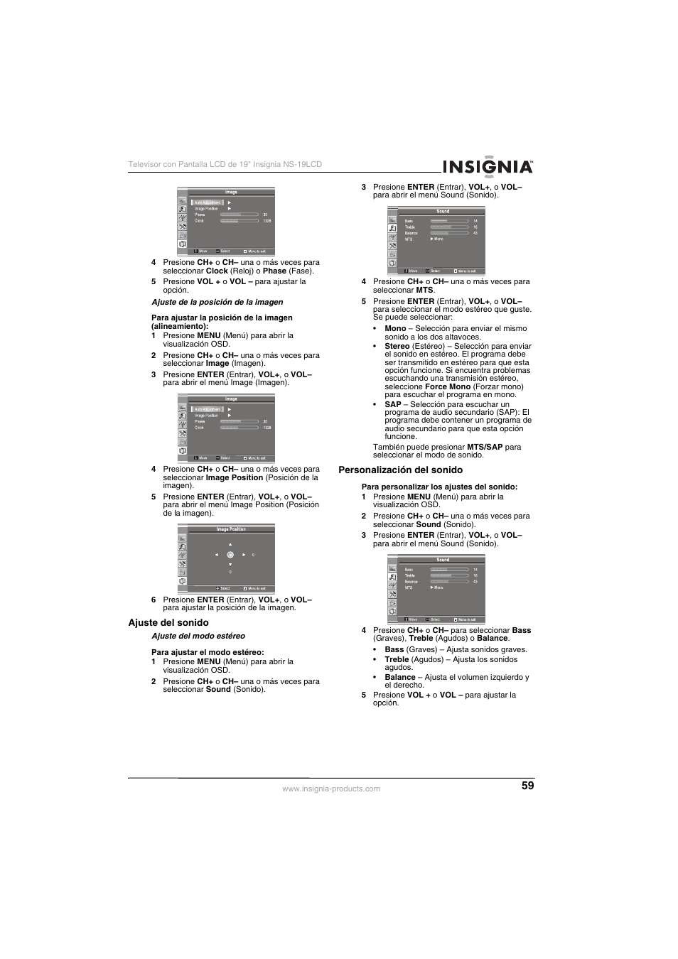 Insignia NS-19LCD User Manual | Page 59 / 72