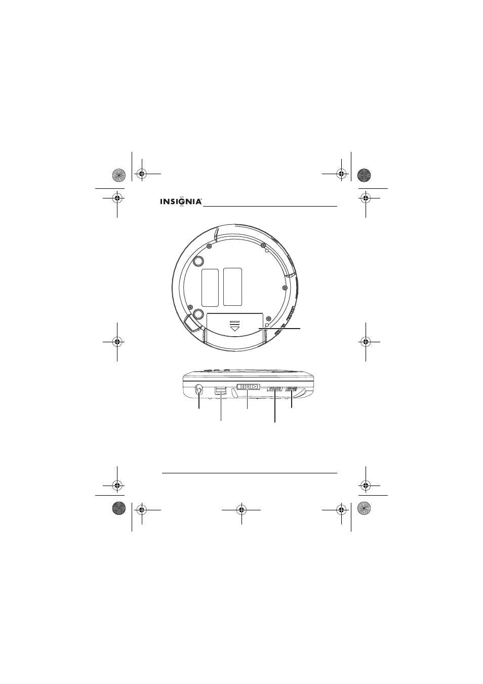 Puerta de pilas inferior, Controles laterales, Puerta de pilas inferior controles laterales | Insignia NS-P3112 User Manual | Page 50 / 70