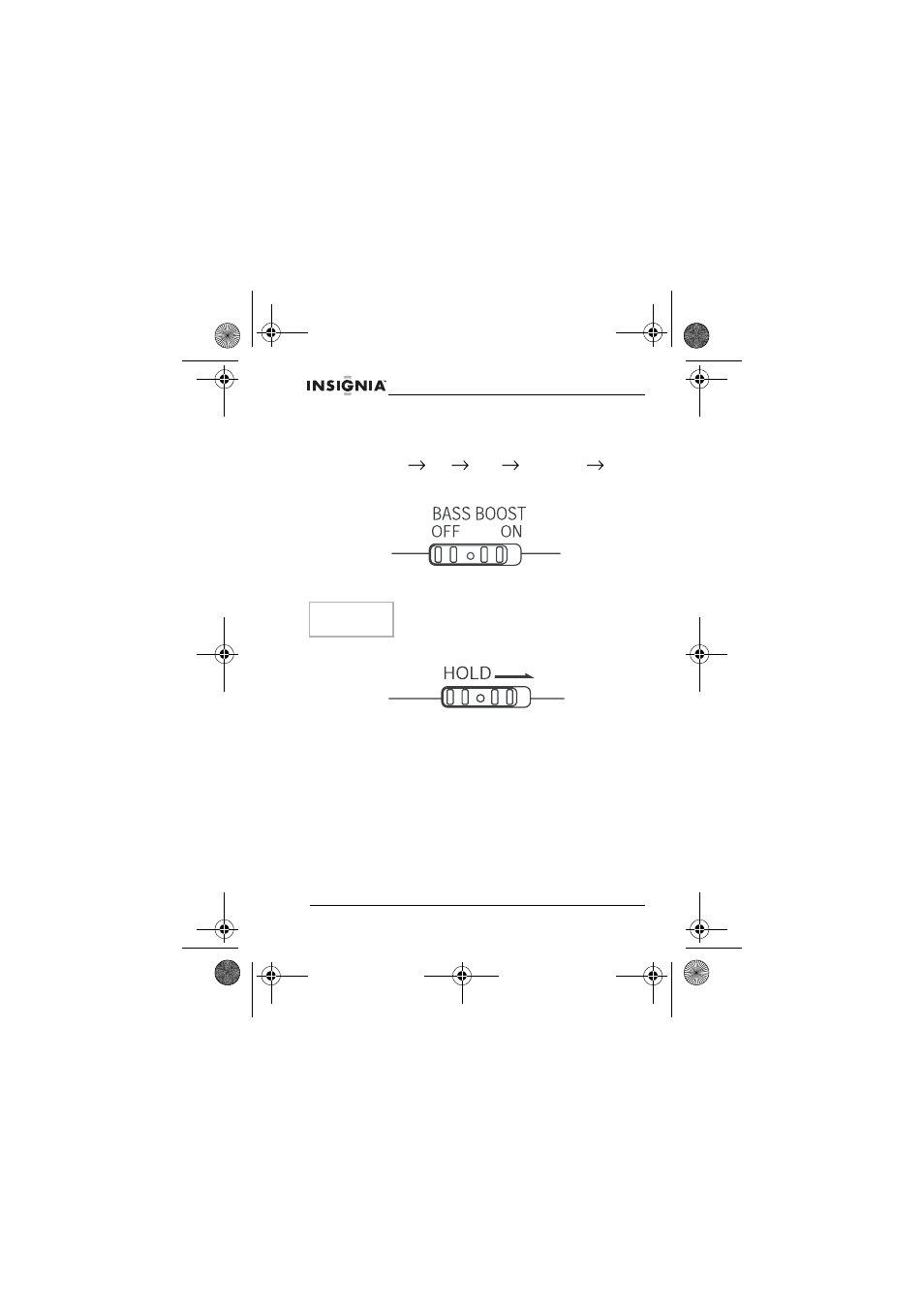 Ecualizador predefinido, Amplificando el sonido de bajos, Uso del interruptor de bloqueo | Encendido y apagado de la unidad | Insignia NS-P3112 User Manual | Page 56 / 70