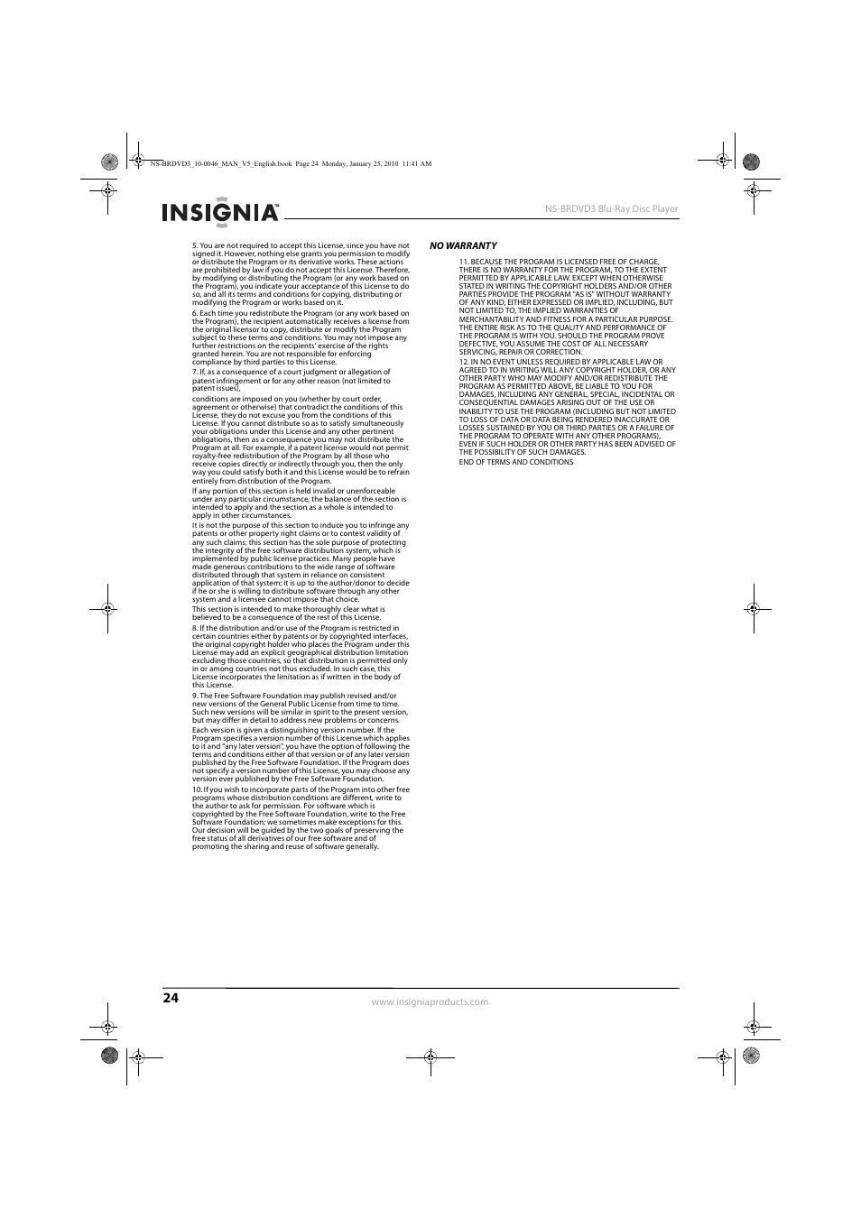 Insignia NS-BRDVD3 User Manual | Page 28 / 32