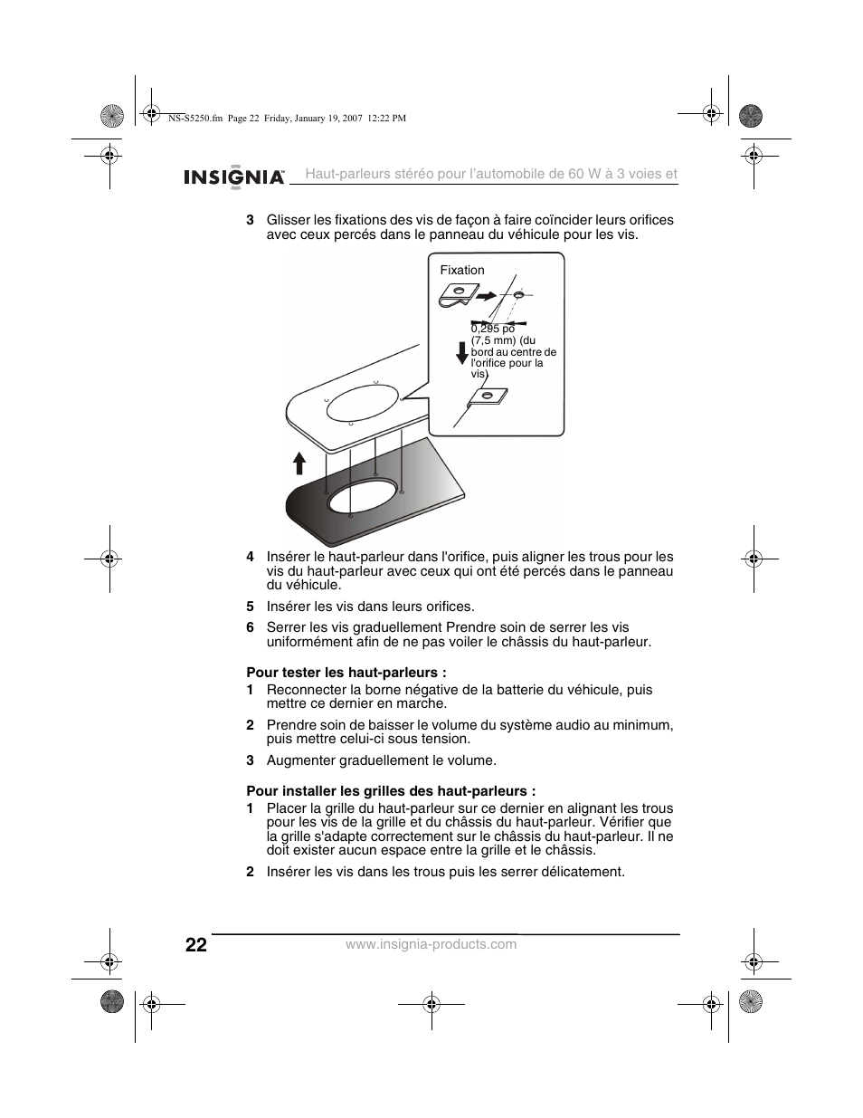 Insignia NS-S5250 User Manual | Page 22 / 40