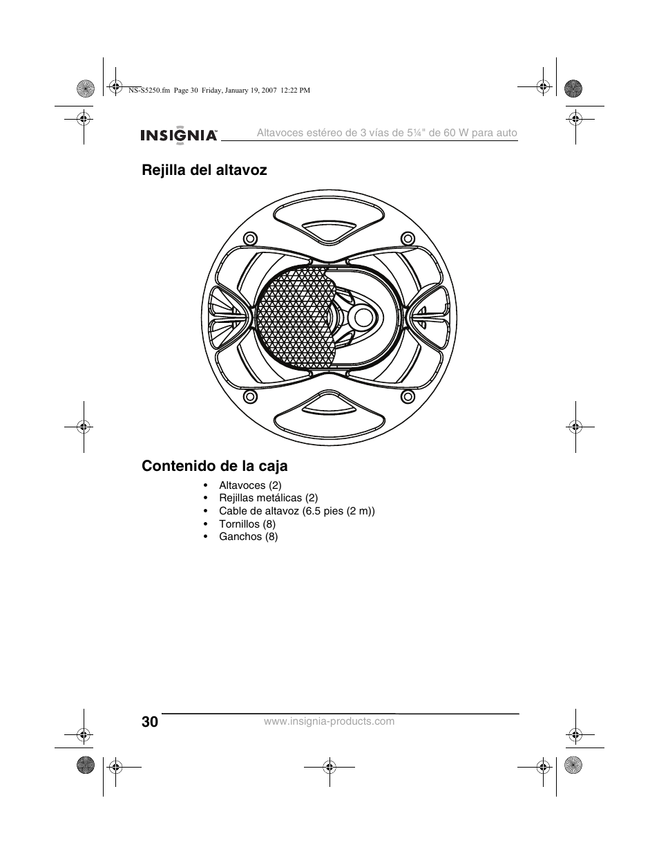 Insignia NS-S5250 User Manual | Page 30 / 40