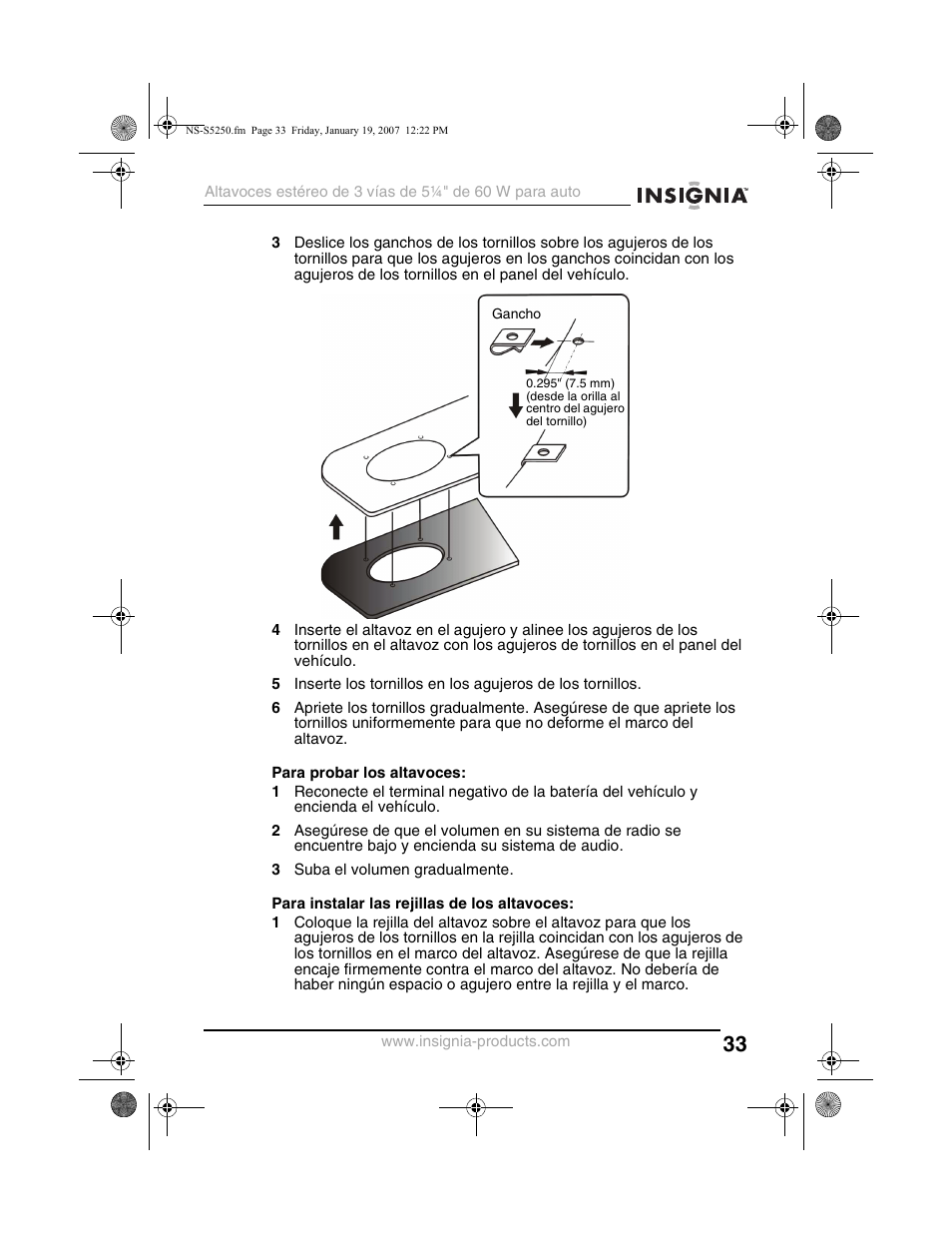 Insignia NS-S5250 User Manual | Page 33 / 40