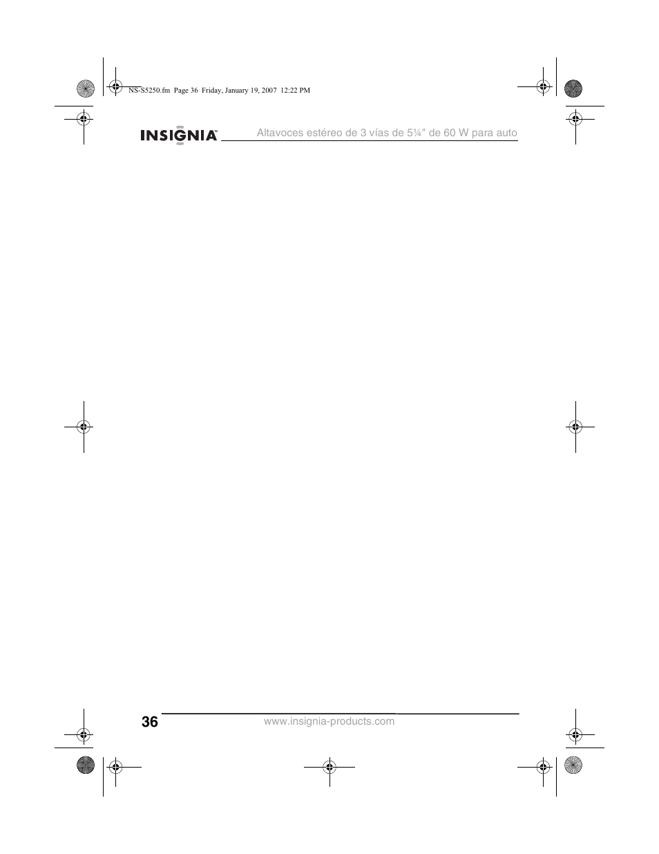 Insignia NS-S5250 User Manual | Page 36 / 40