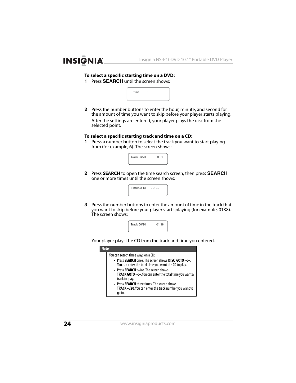 Insignia NS-P10DVD User Manual | Page 24 / 44