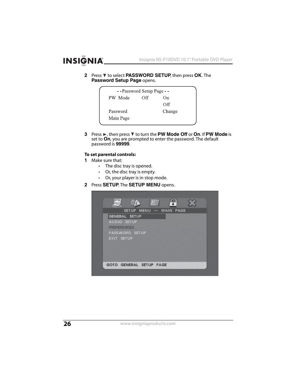 Insignia NS-P10DVD User Manual | Page 26 / 44