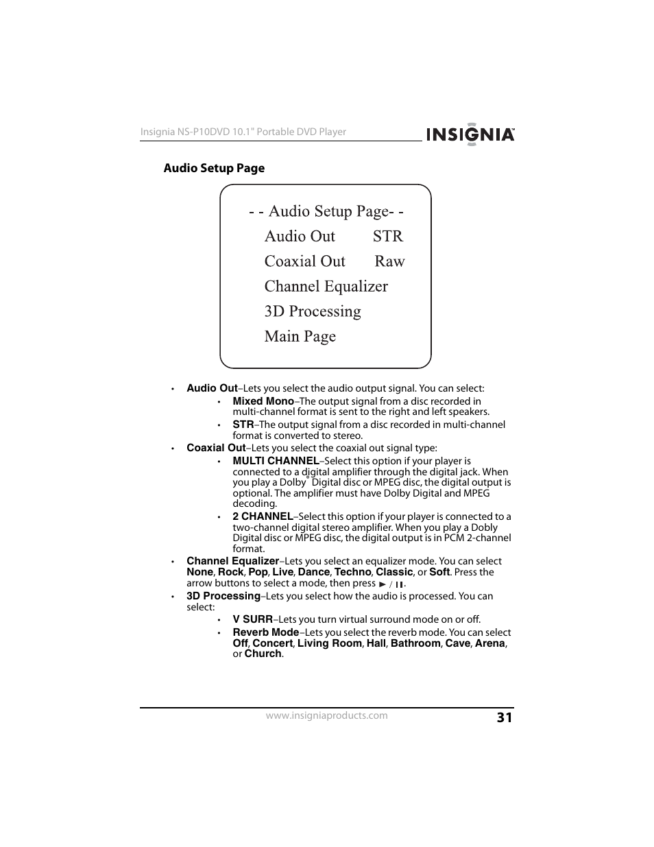 Insignia NS-P10DVD User Manual | Page 31 / 44