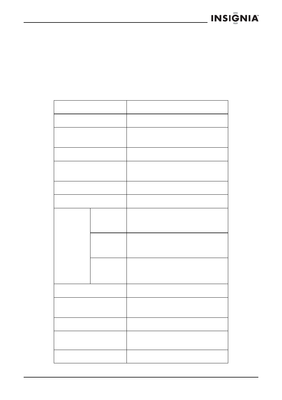 Specifications | Insignia IS-PD7BL User Manual | Page 48 / 156