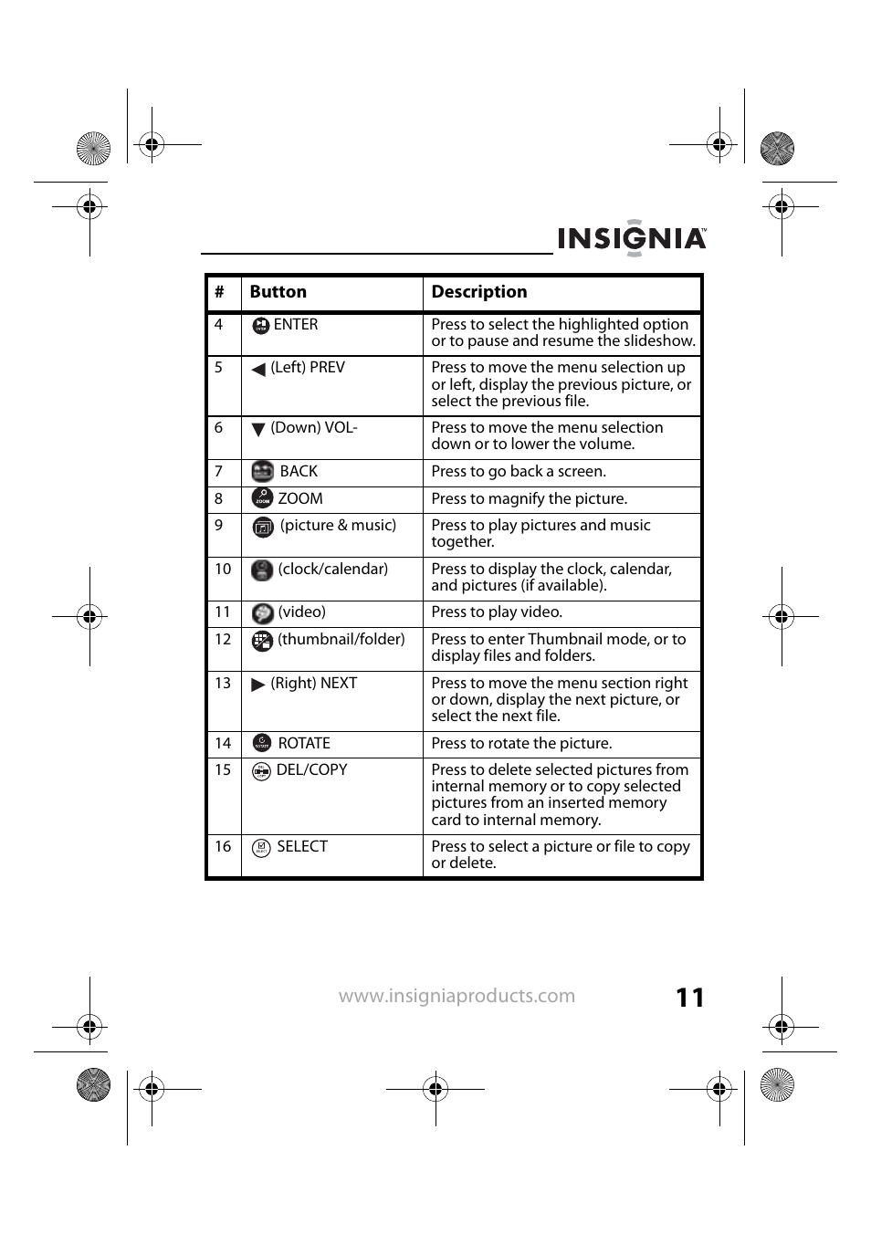 Insignia NS-DPF8TR User Manual | Page 11 / 52