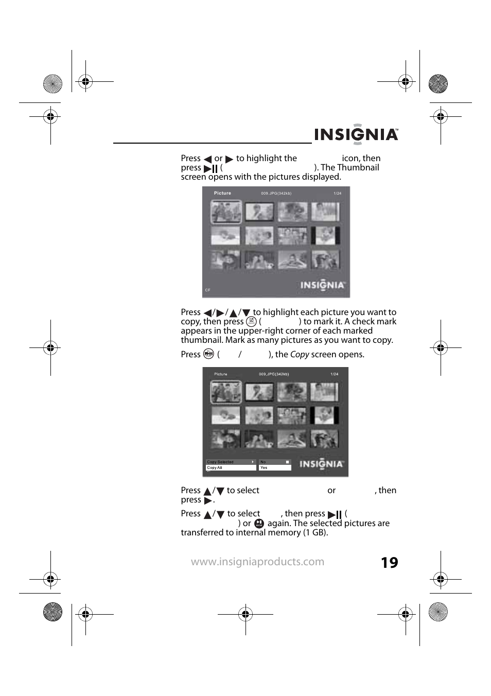 Insignia NS-DPF8TR User Manual | Page 19 / 52