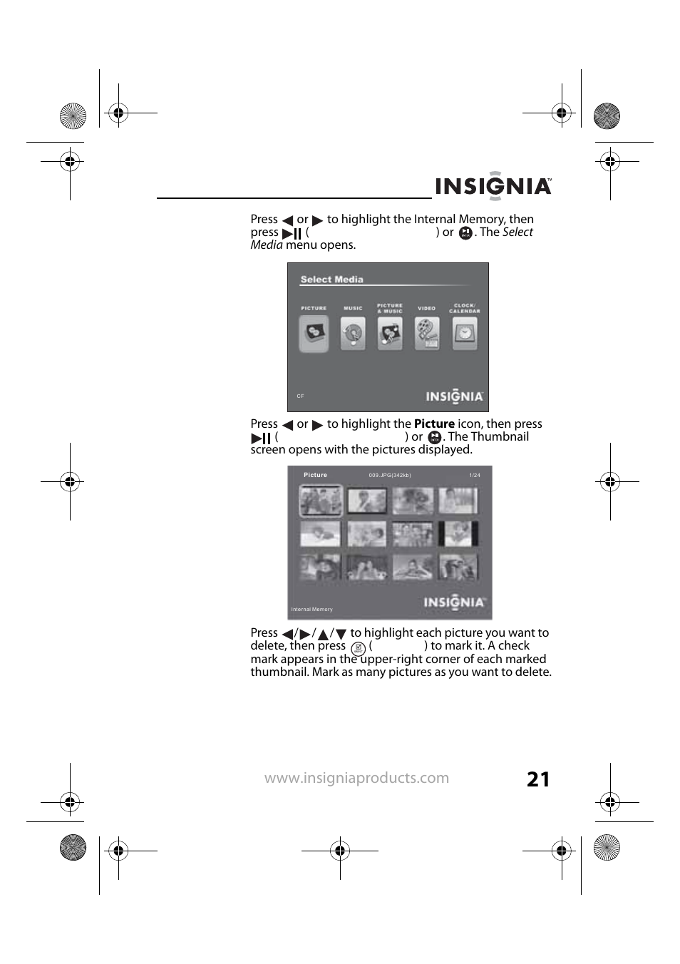 Insignia NS-DPF8TR User Manual | Page 21 / 52