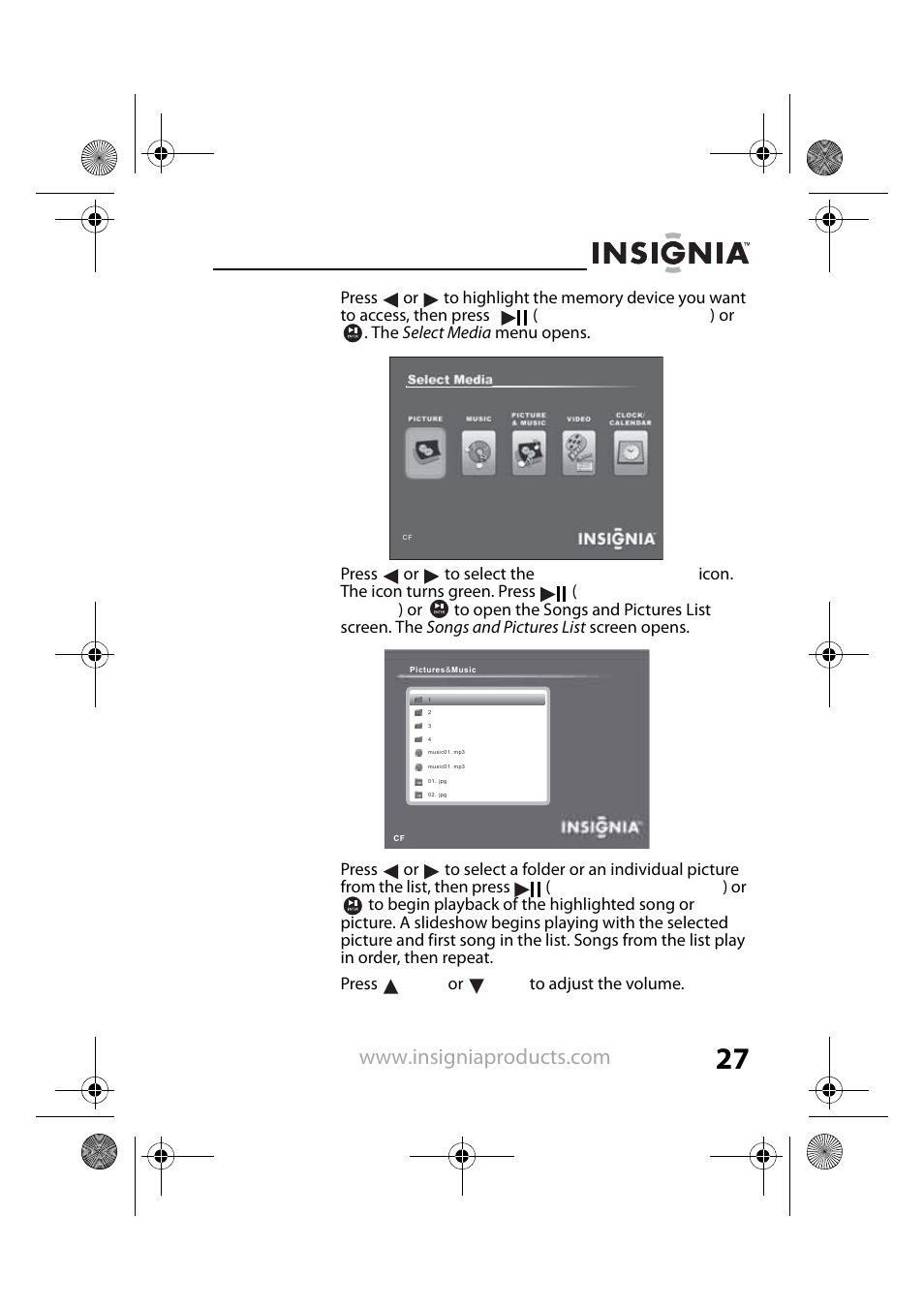 Insignia NS-DPF8TR User Manual | Page 27 / 52