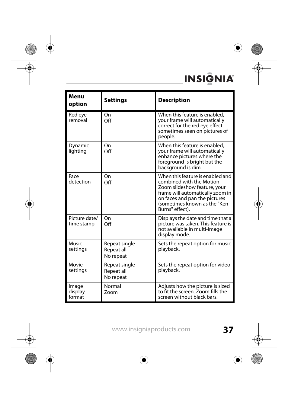 Insignia NS-DPF8TR User Manual | Page 37 / 52