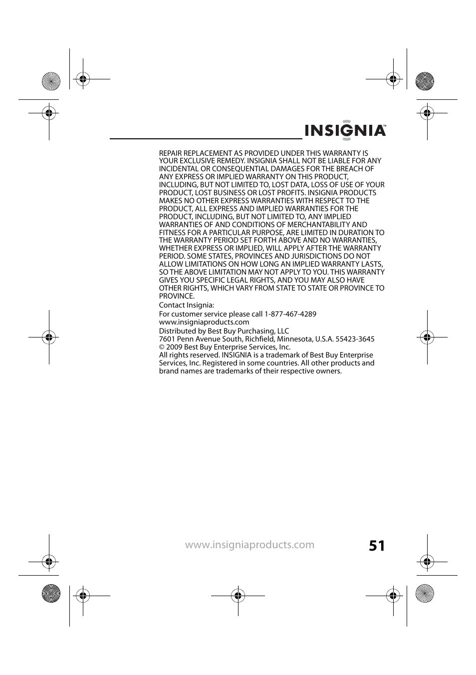 Insignia NS-DPF8TR User Manual | Page 51 / 52