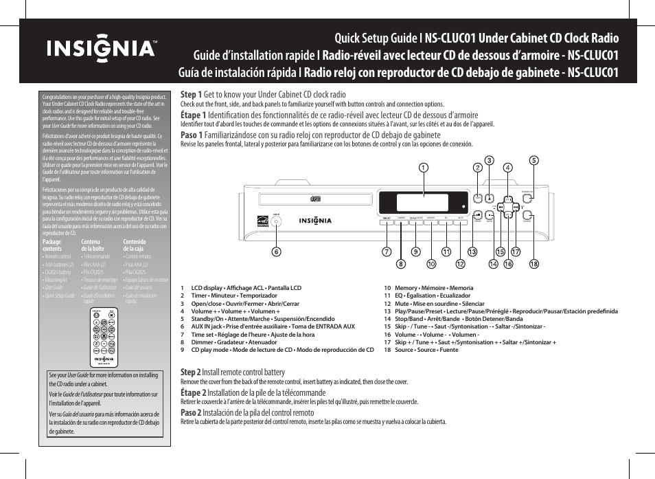 Insignia NS-CLUC01 User Manual | 2 pages
