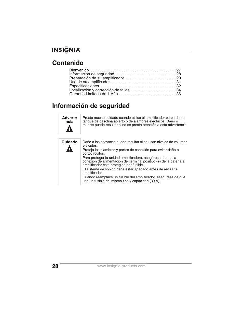 Insignia NS-P2000 User Manual | Page 28 / 40