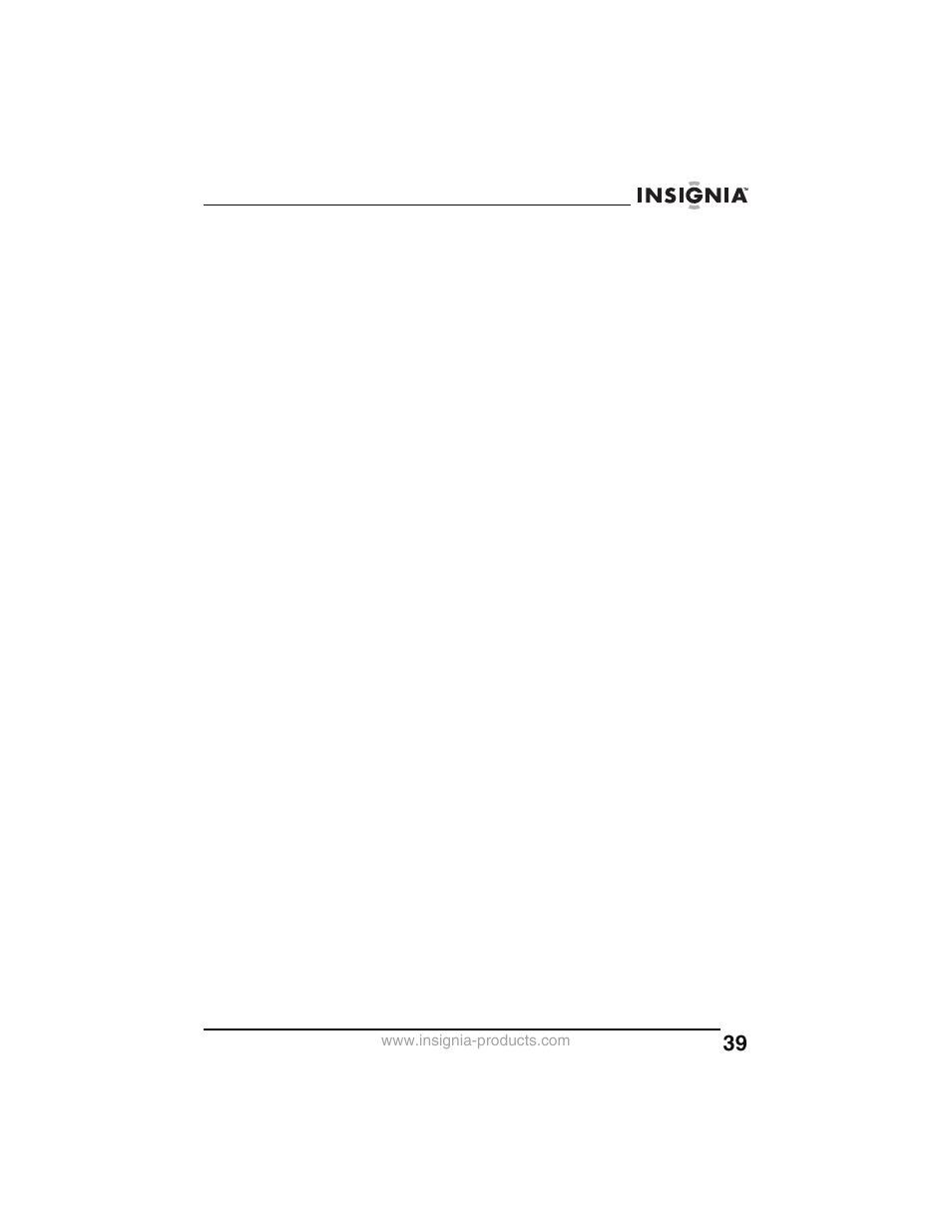 Insignia NS-P2000 User Manual | Page 39 / 40