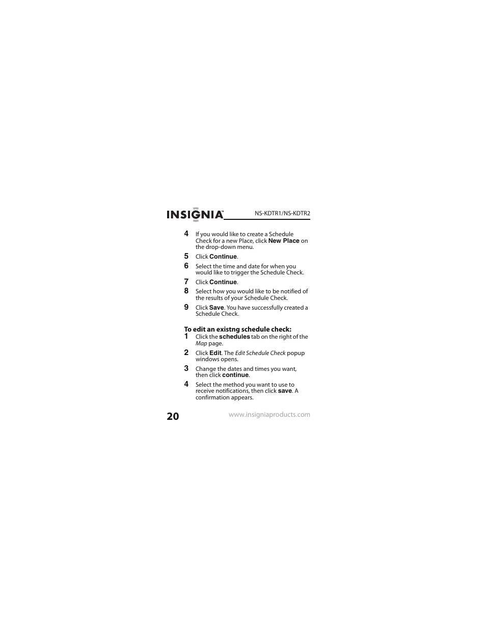 Insignia NS-KDTR2 User Manual | Page 20 / 36