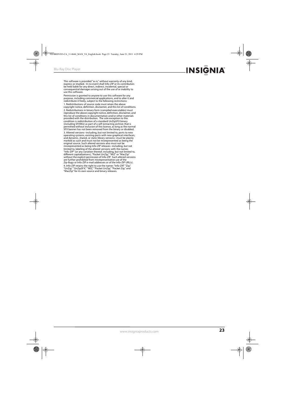 Insignia N/A NS-BRDVD3-CA User Manual | Page 27 / 30