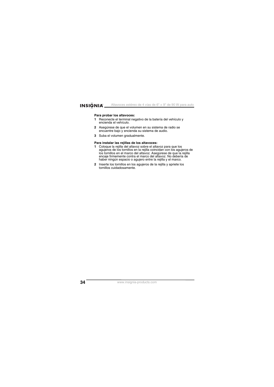 Insignia NS-S6900 User Manual | Page 34 / 40