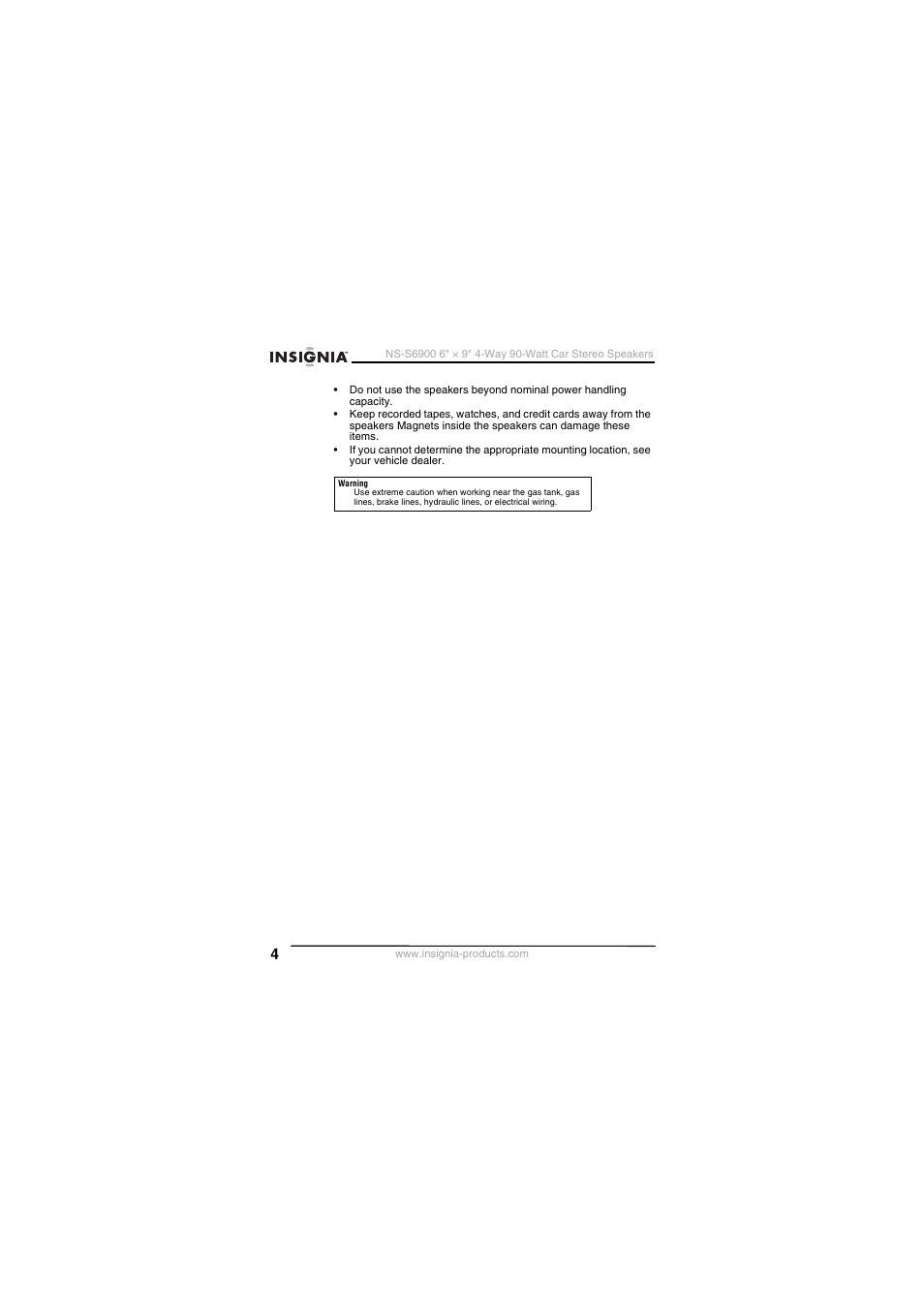 Insignia NS-S6900 User Manual | Page 4 / 40