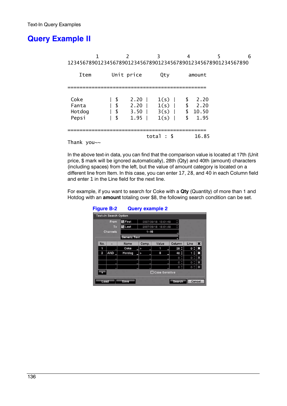 Query example ii, Figure b-2, Query example 2 | Insignia HRSD16 User Manual | Page 136 / 160