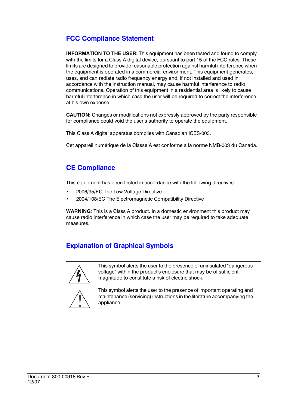 Fcc compliance statement, Ce compliance, Explanation of graphical symbols | Insignia HRSD16 User Manual | Page 3 / 160