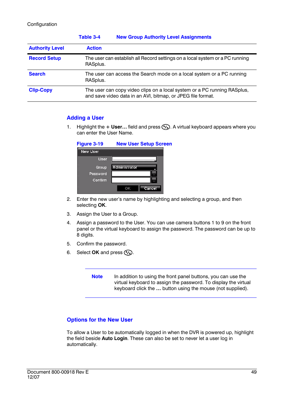 Figure 3-19, New user setup screen | Insignia HRSD16 User Manual | Page 49 / 160