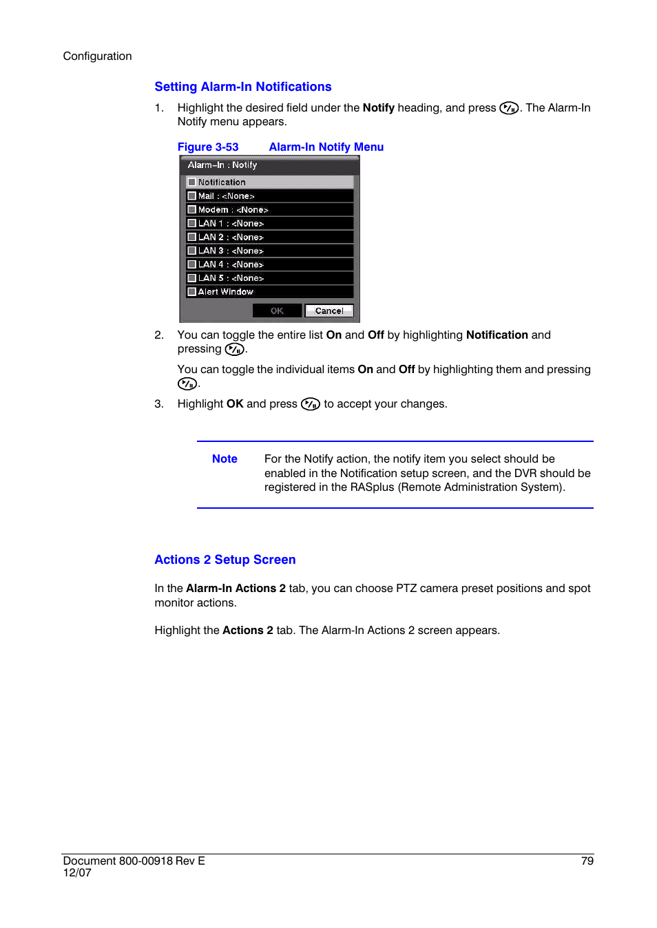 Figure 3-53, Alarm-in notify menu | Insignia HRSD16 User Manual | Page 79 / 160