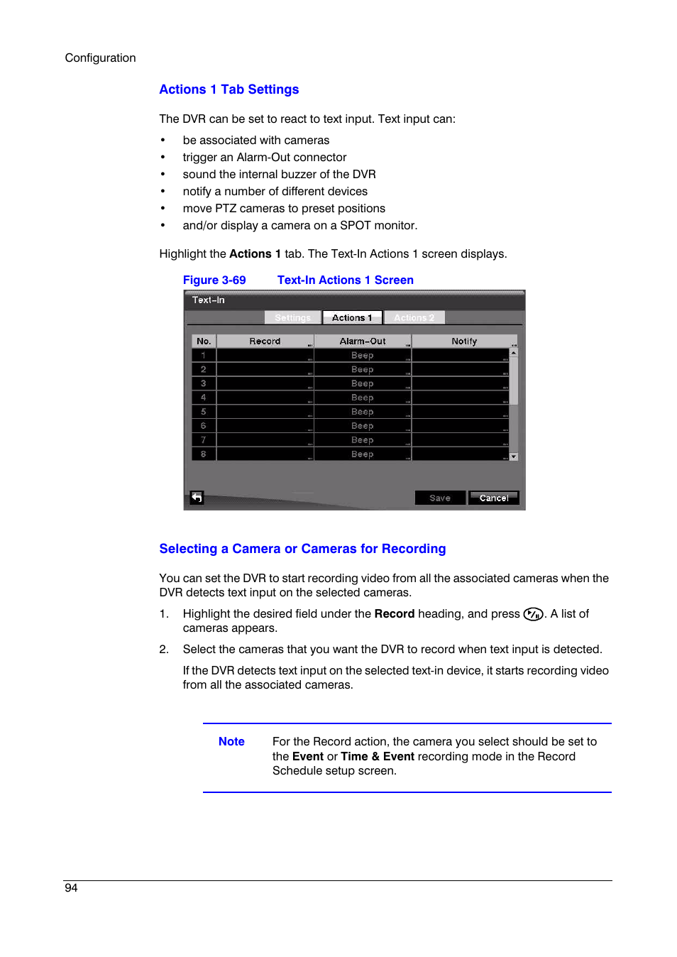 Figure 3-69, Text-in actions 1 screen | Insignia HRSD16 User Manual | Page 94 / 160