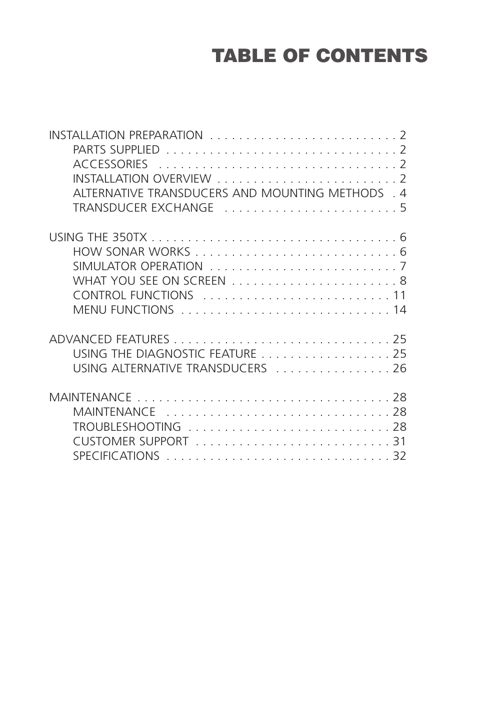 Insignia 350TX User Manual | Page 3 / 36
