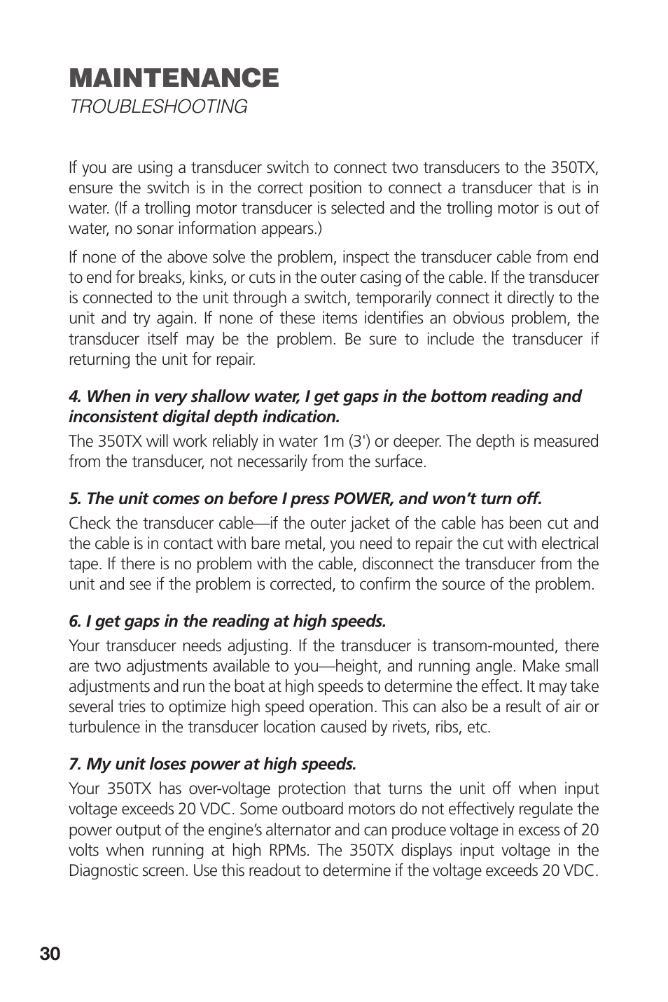 Maintenance | Insignia 350TX User Manual | Page 32 / 36