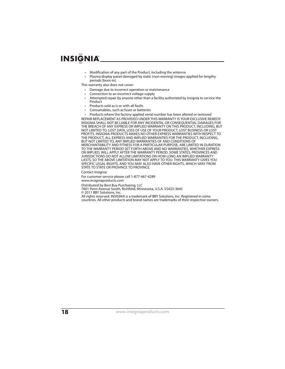 Insignia CLOCK RADIO WITH WAKE-UP LIGHT AND DOCK FOR IPOD NS-CLWL01 User Manual | Page 18 / 20