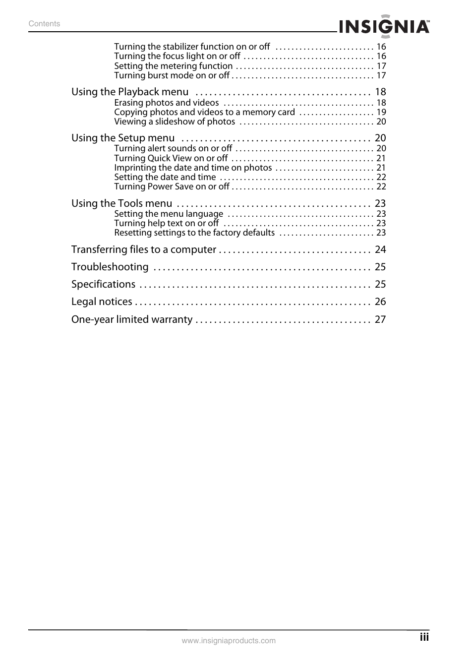 Insignia NS-DSC1112SL-CN User Manual | Page 3 / 32