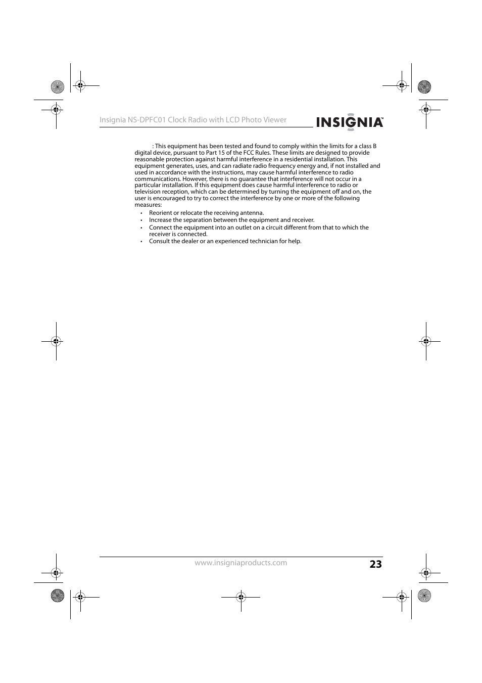 Insignia NS-DPFC01 User Manual | Page 23 / 26