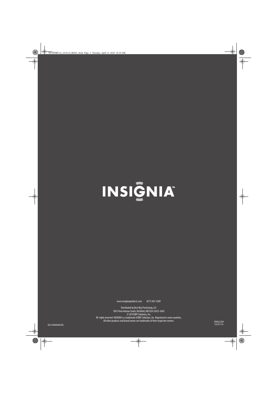 Insignia NS-HTIB51A User Manual | Page 40 / 40