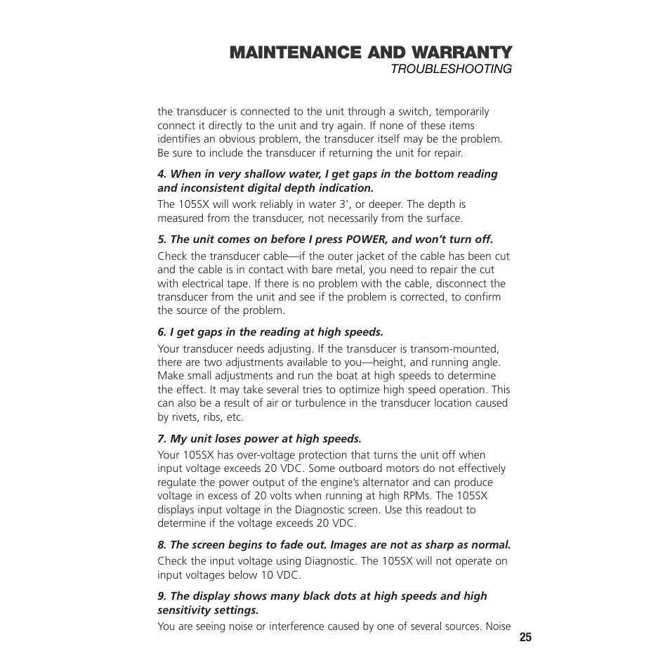 Maintenance and warranty | Insignia 105SX User Manual | Page 27 / 31