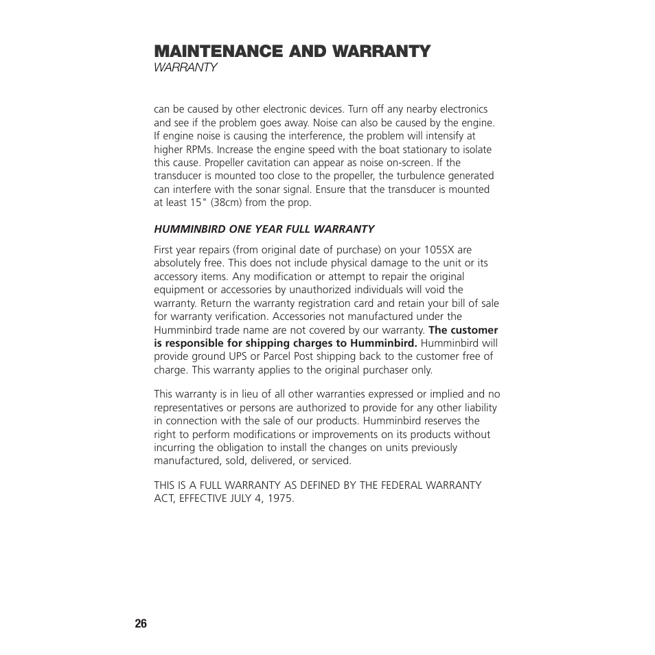 Maintenance and warranty | Insignia 105SX User Manual | Page 28 / 31