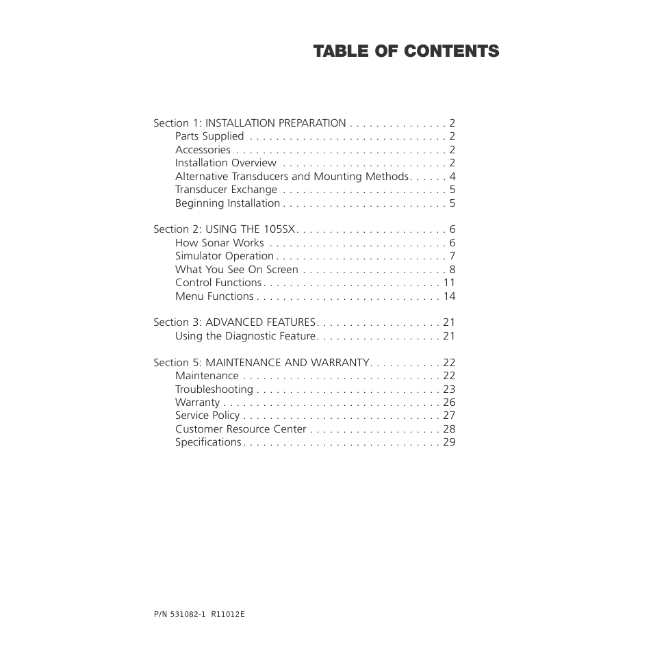 Insignia 105SX User Manual | Page 3 / 31