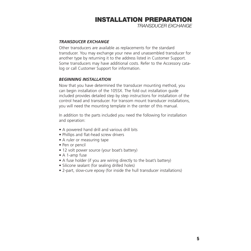 Installation preparation | Insignia 105SX User Manual | Page 7 / 31