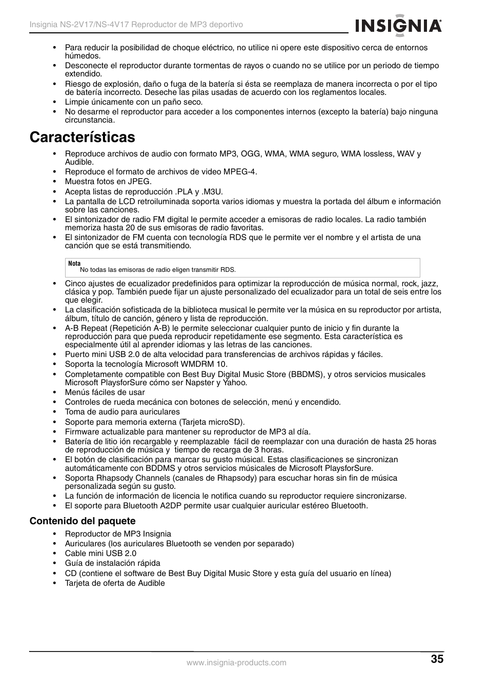 Insignia NS-2V17/NS-4V17 User Manual | Page 35 / 68