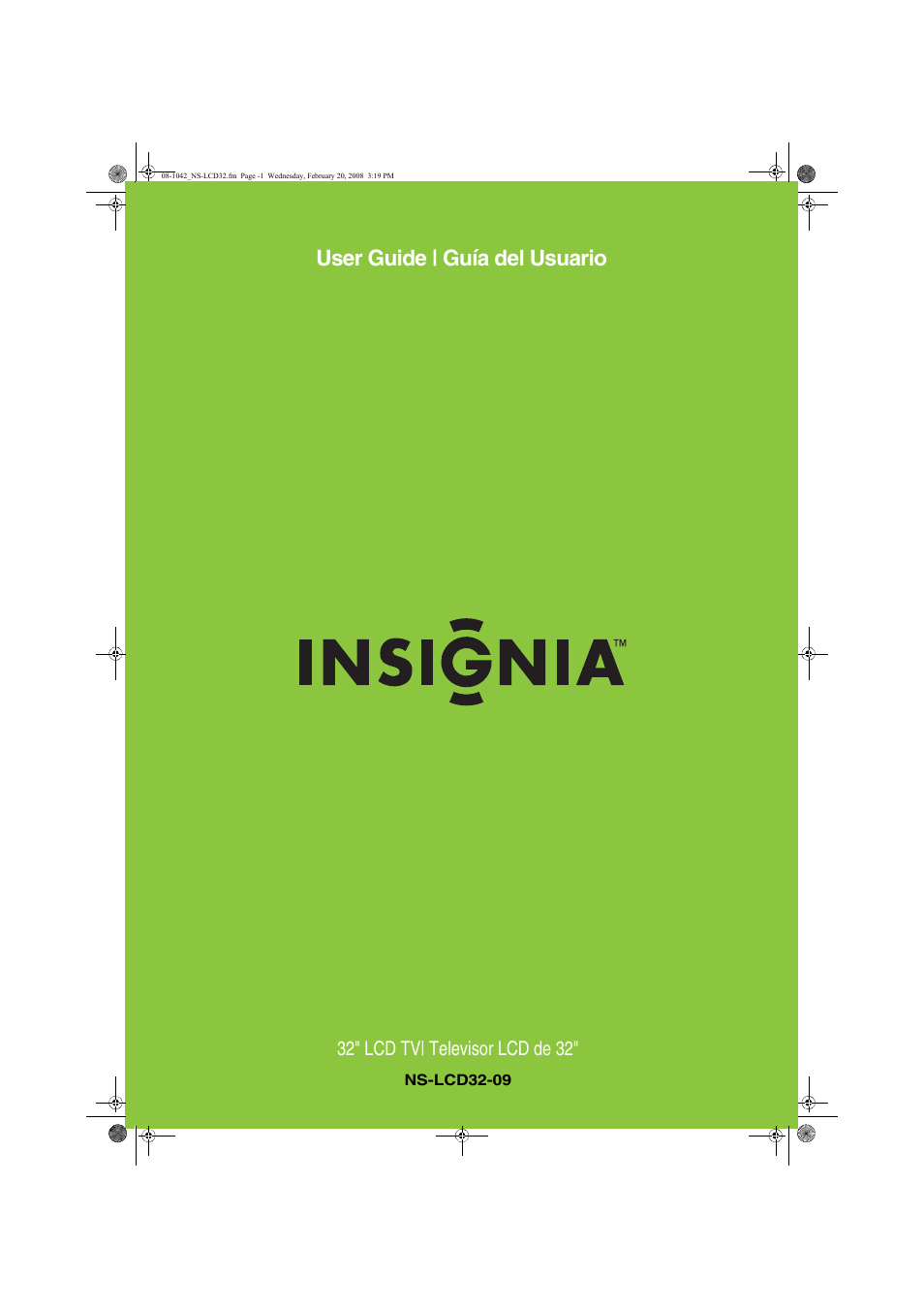 Insignia NS-LCD32-09 User Manual | 40 pages