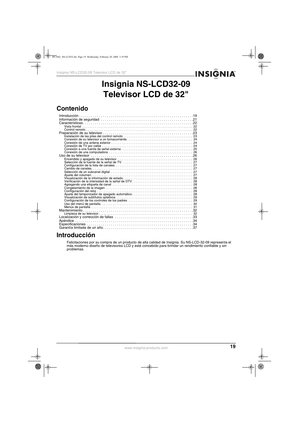 Insignia NS-LCD32-09 User Manual | Page 21 / 40