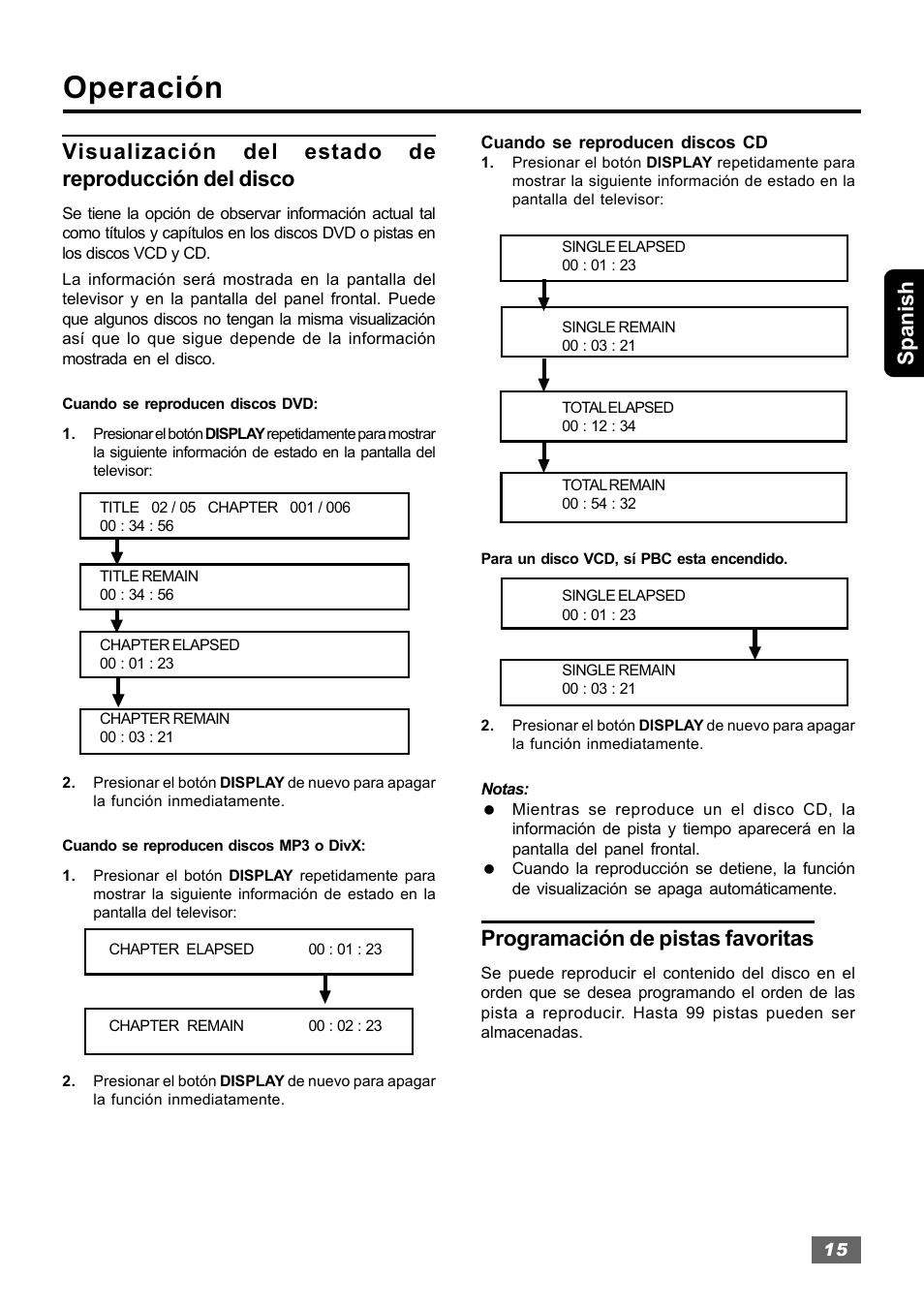 Operación, Programación de pistas favoritas | Insignia IS-HTIB102731 User Manual | Page 43 / 86