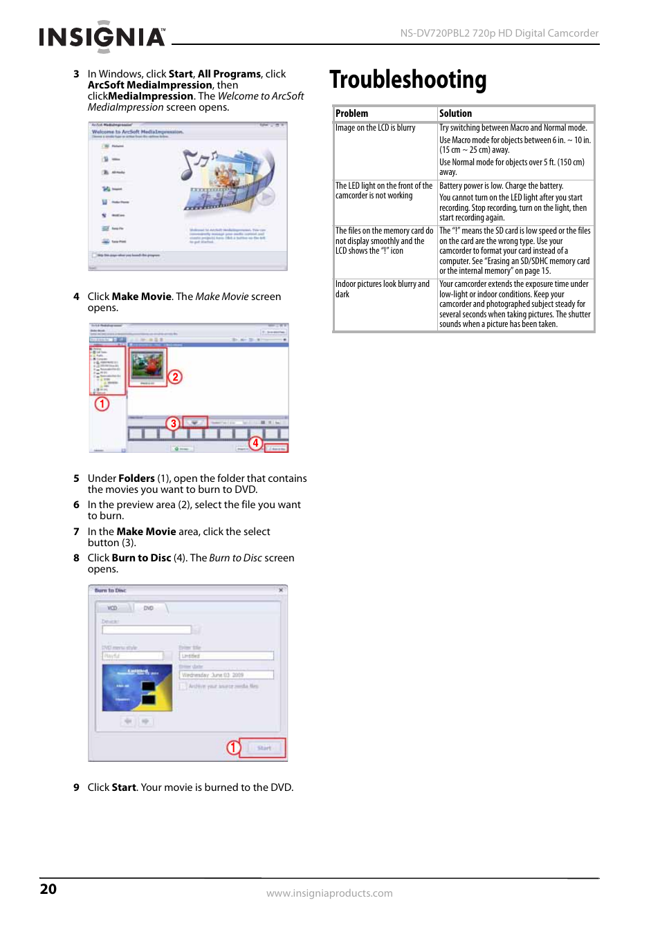 Troubleshooting | Insignia NS-DV720PBL2 User Manual | Page 24 / 28