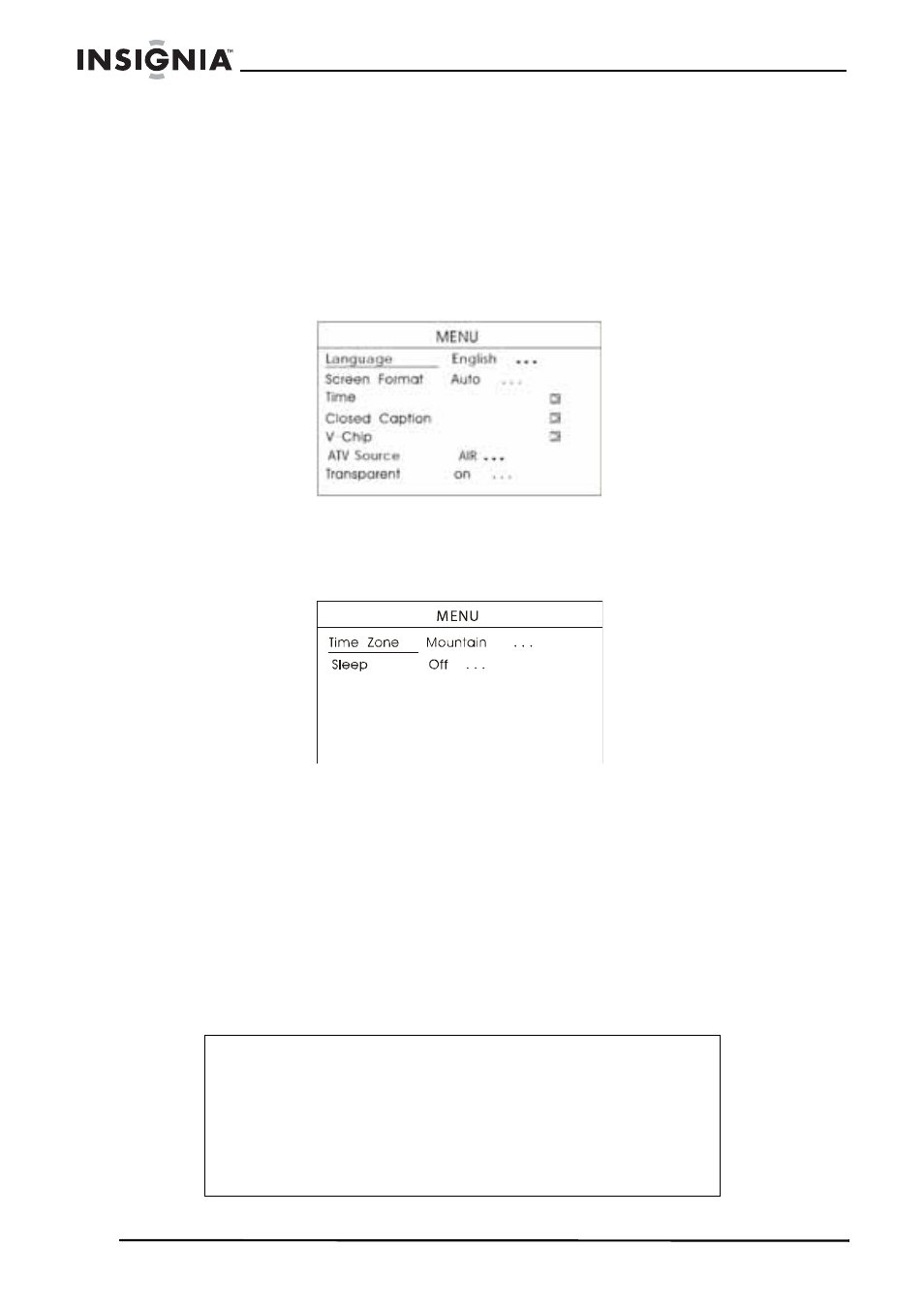 Ajuste de la hora, Para ajustar la hora, Uso de su televisor | Para usar su televisor | Insignia NS-7HTV User Manual | Page 60 / 76