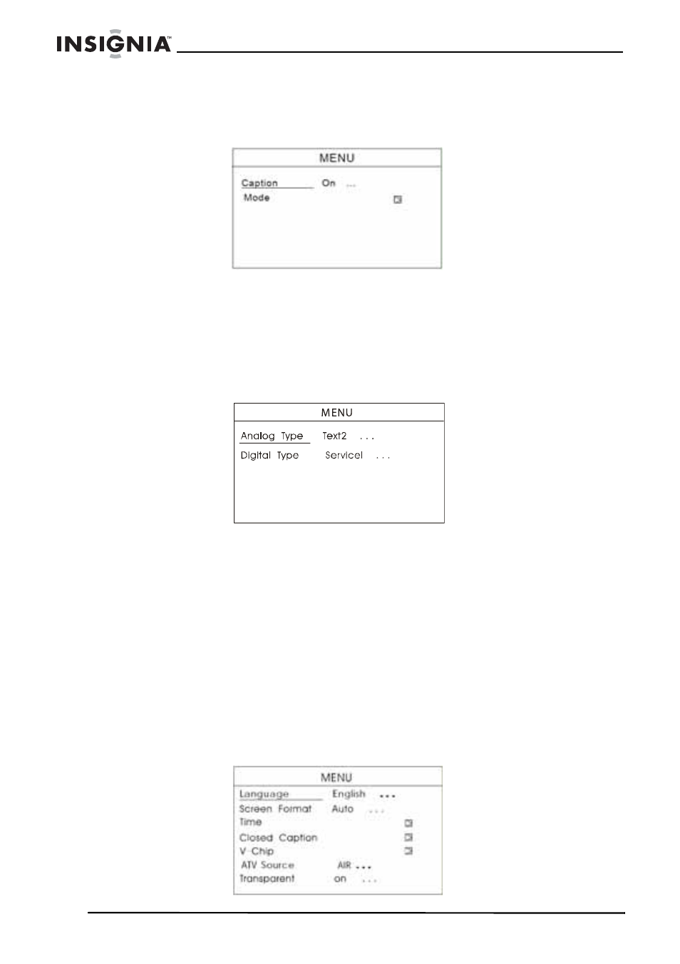 Configuración del control de los padres, Para configurar los controles de los padres | Insignia NS-7HTV User Manual | Page 62 / 76