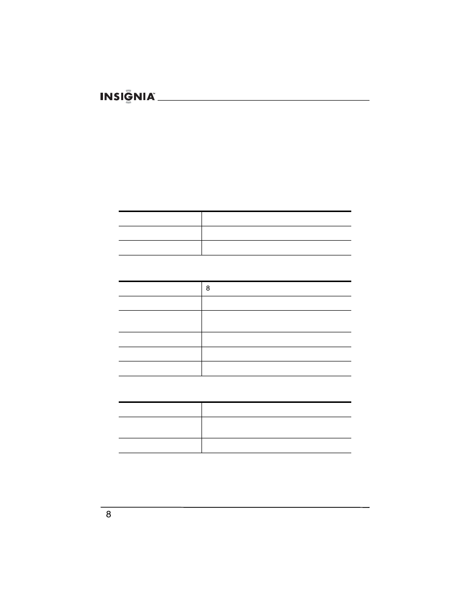 Spécifications | Insignia NS-C5111 User Manual | Page 49 / 86