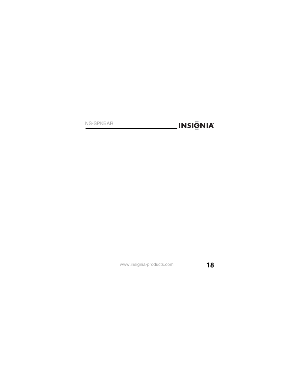Insignia NS-SPKBAR User Manual | Page 19 / 20